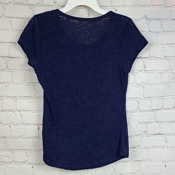 Patriotic Burnout Tee Juniors Small Let Freedom Ring American Red White Blue Top - Picture 8 of 9